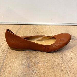 JCrew Tan Ballet Flats Italian Leather- Sz 7.5